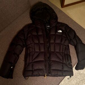 SOLD‼️The North Face Womens AEUJ Black Goose Down Hooded Puffer Jacket